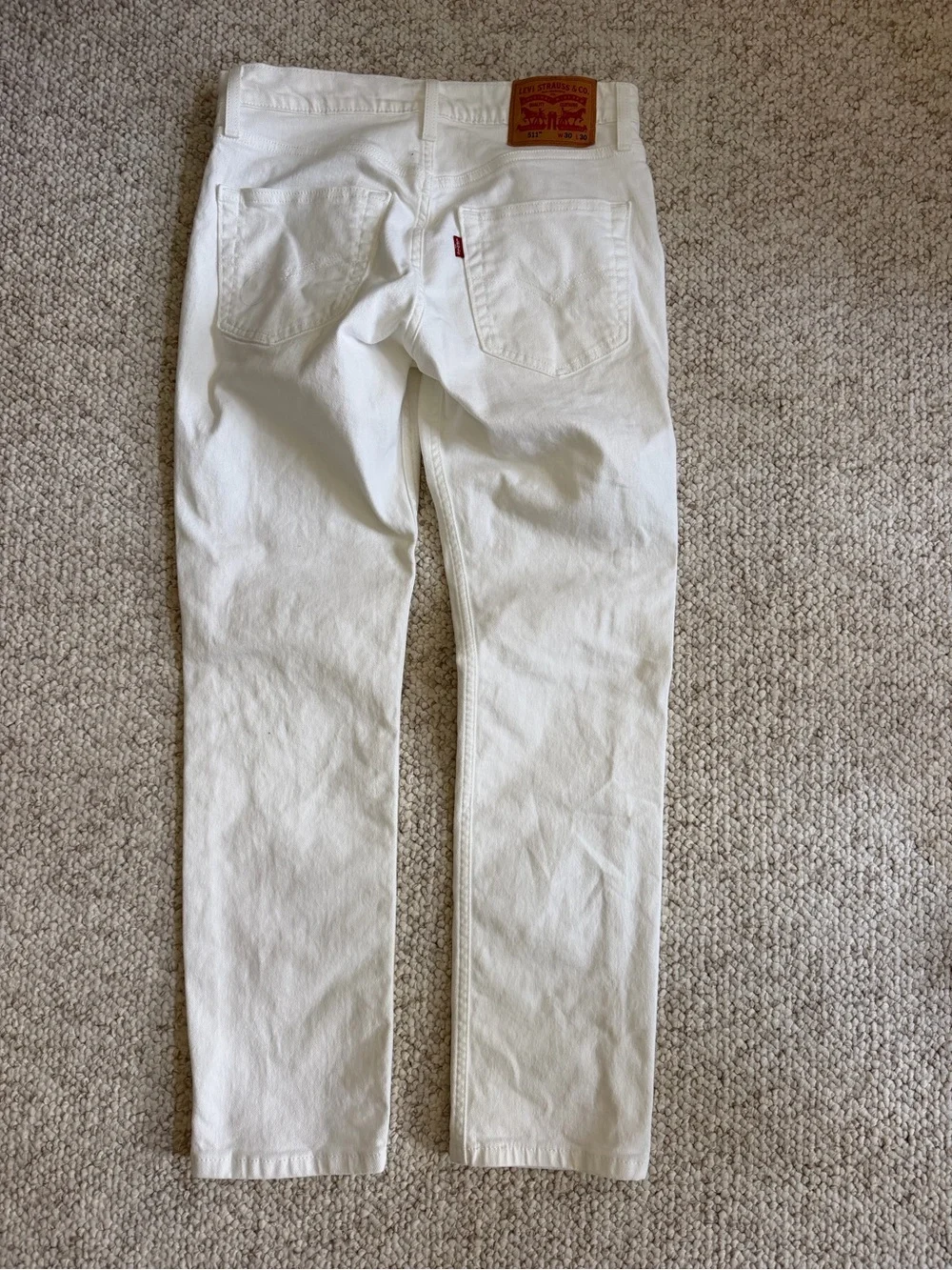 Levi's Men's 511 Slim Fit Straight Leg Jeans, White, 30x30